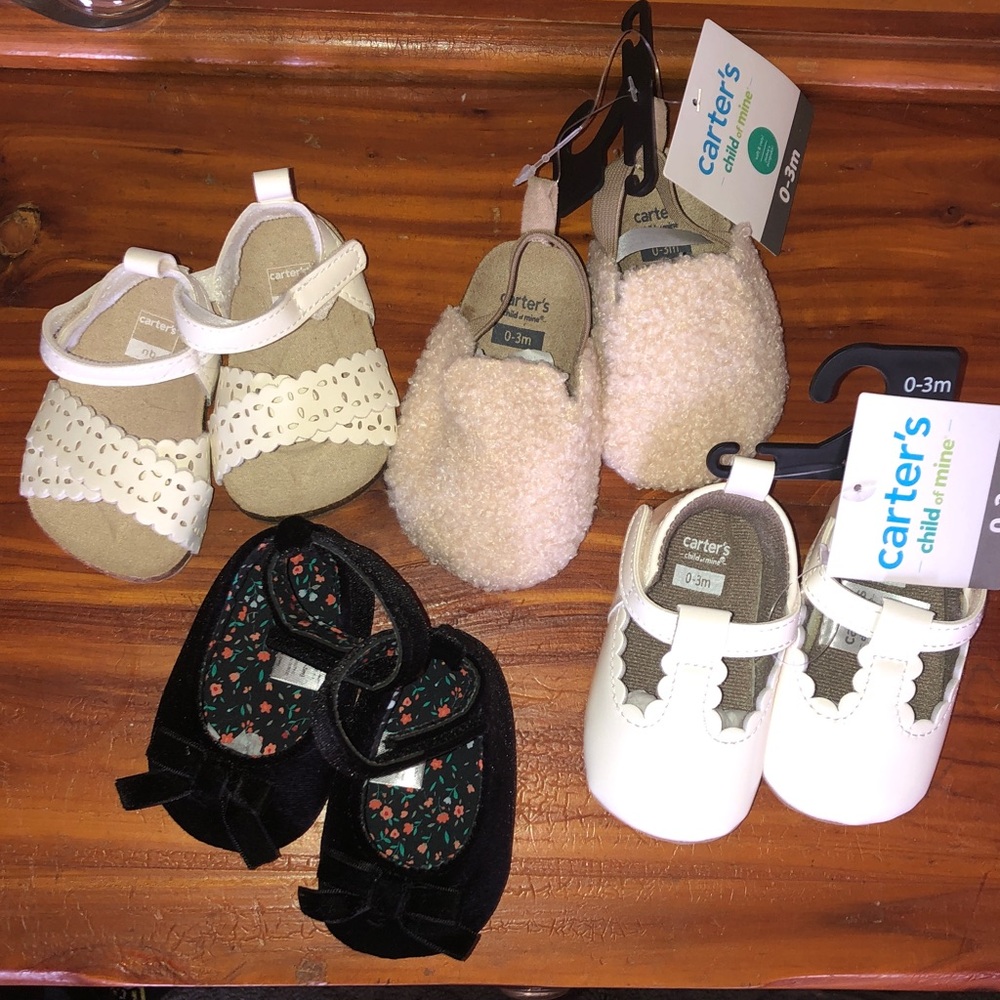 Carter's Baby Shoe Collection - Cream, Black, White